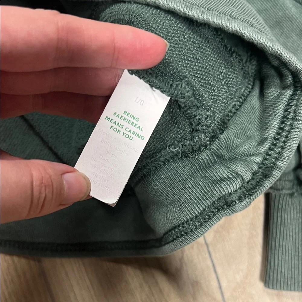 Aerie Green Women's Hoodie - Picture 4 of 5